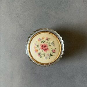 Floral Embroidered Compact